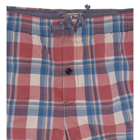 LL‎ Bean Men's Dock Shorts Multicolor Plaid Pockets Drawstring Button Fly Preppy - Picture 2 of 7